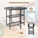 Sulankstomas valgomojo stalas (Juoda)