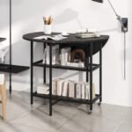 Sulankstomas valgomojo stalas (Juoda)