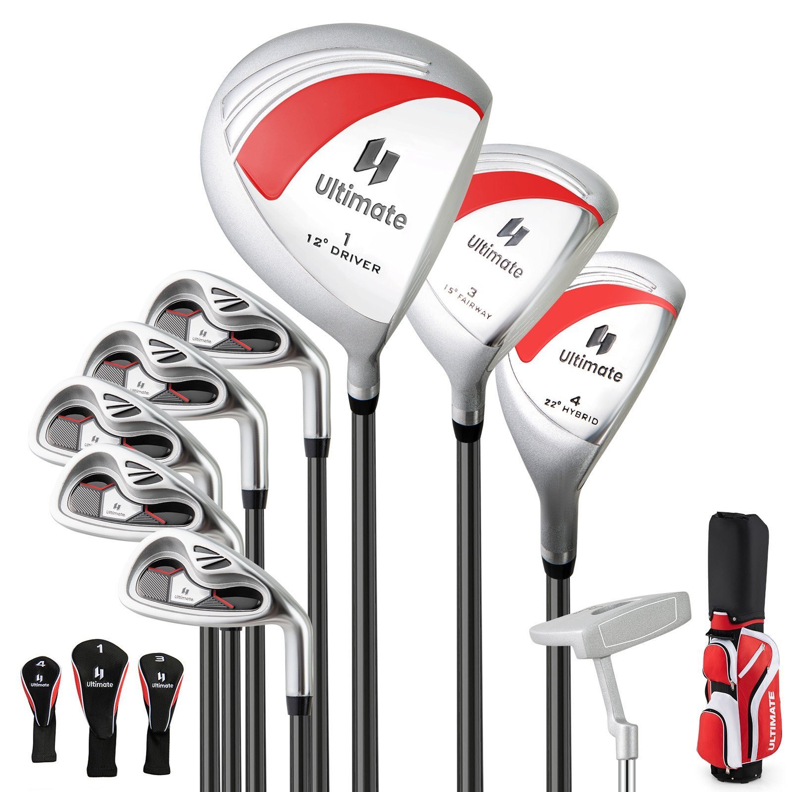 komplettesgolfschlgersetrechtshndigfrdamengolfschlgerstzemittragetascherot_image_8 Pilnas golfo lazynų komplektas moterims (Raudona)