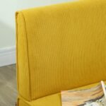 Kompaktiška dvivietė sofa su kordiniais apmušalais