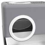 Kačių tualetas su ištraukiamu padėklu ir dvejomis angomis