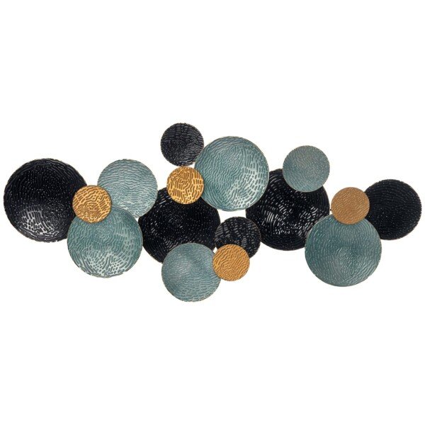 Metalinė 3D sienų dekoracija su apskritimais