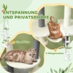 Lubinis katės draskymo medis reguliuojamo aukščio 225-255 cm