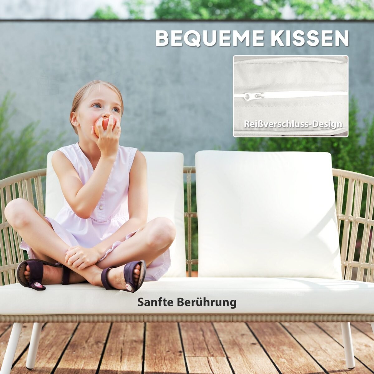 Atsparus oro sąlygoms polirotango sodo baldų komplektas 4 asmenims