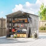 Sodo įrankių namelis su dvišlaičiu stogu ir rakinamomis stumdomomis durimis 2,43 m²