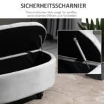 Veliūrinis minkštas suoliukas su daiktadėže ir hidrauliniais dangčio amortizatoriais