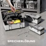 Tvirtas 3 dalių įrankių dėžių rinkinys iš nerūdijančio plieno ir plastiko