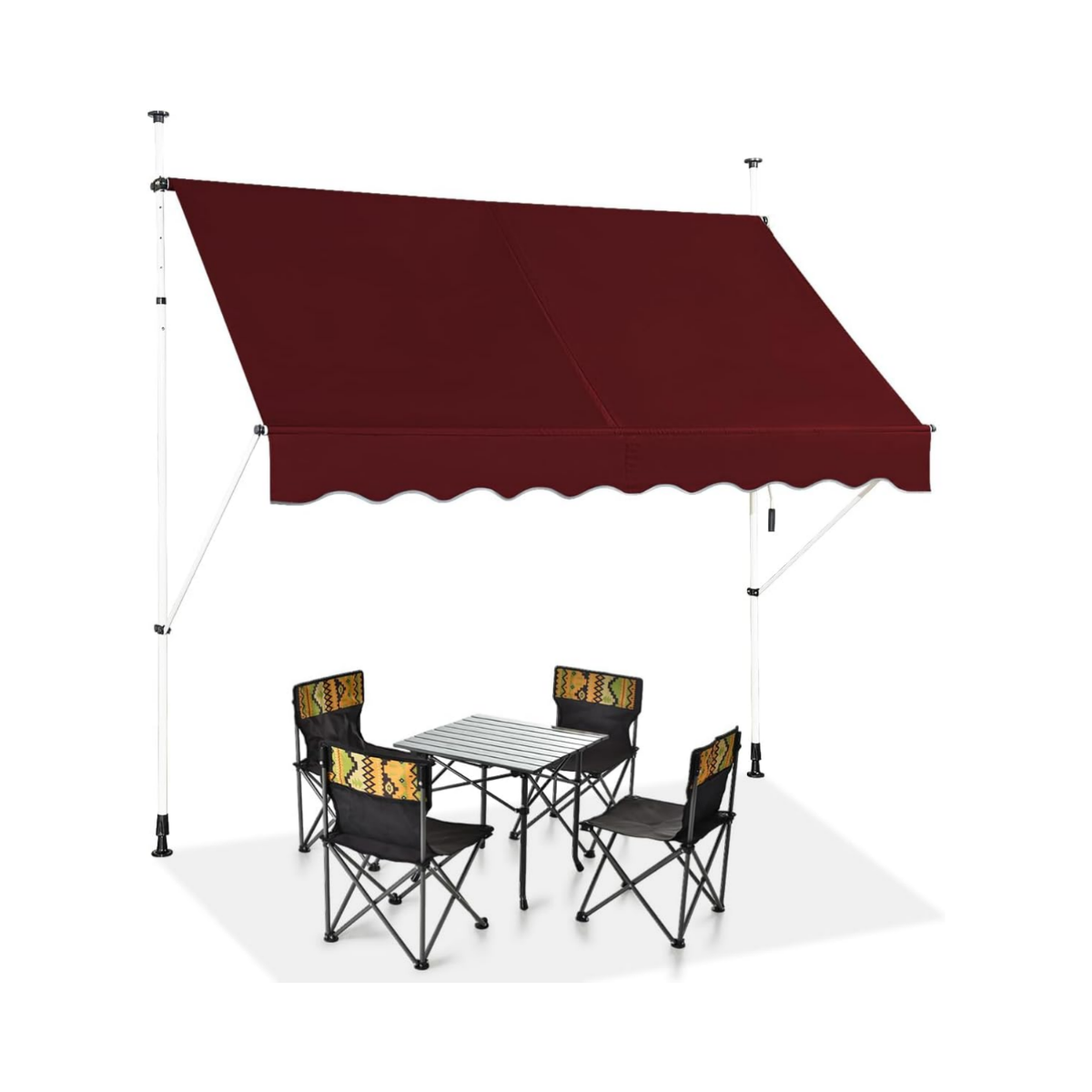 markise-sonnenschutz-13448 Aukščio reguliuojama markizė be gręžimo 200 cm (Vynas)