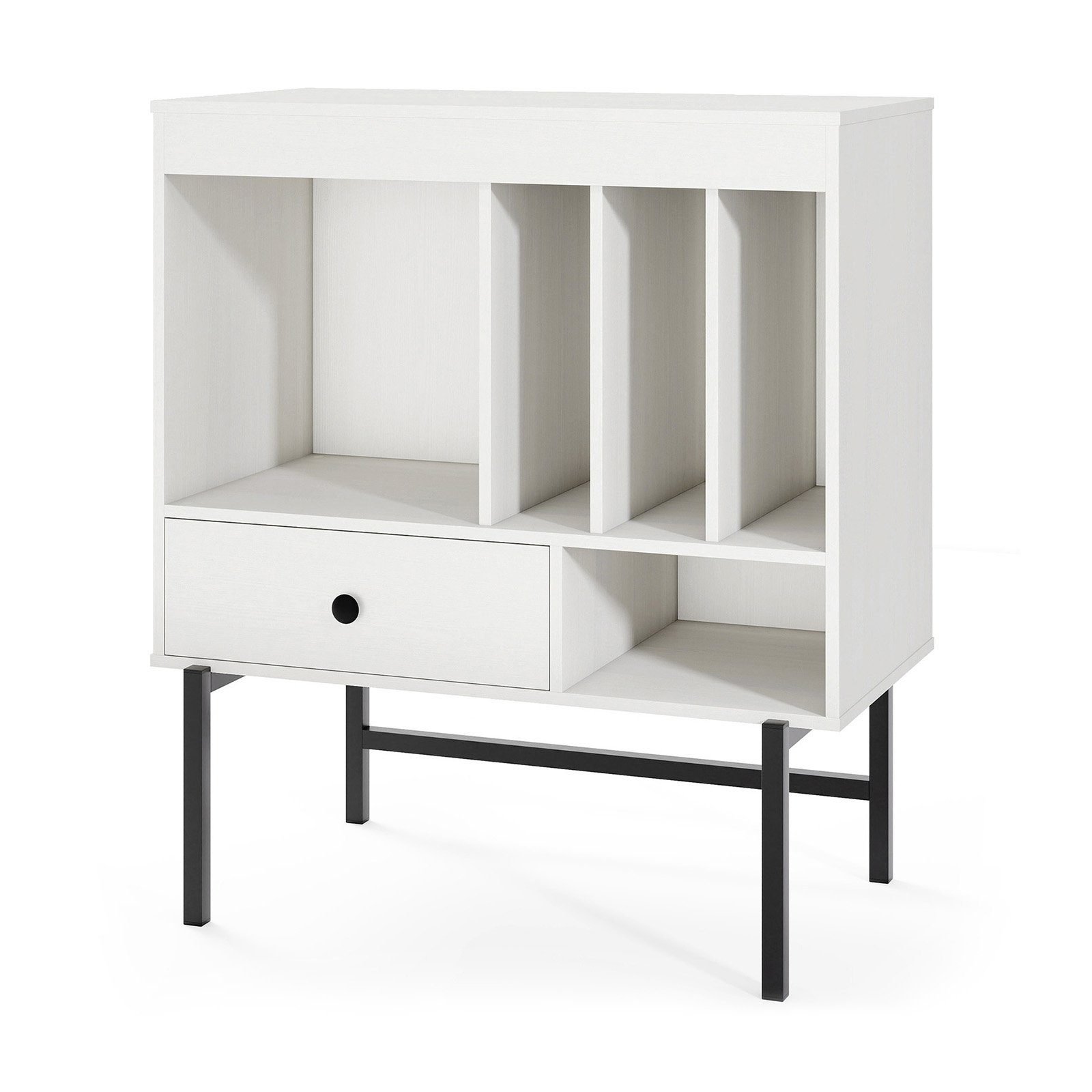 modernplattenspielerstndervinylschrankmitalbumhalternschubladebeistellschrankwei_1751599942704_image_2 Pastatomas baldams su laikymo vieta vinilinėms plokštelėms (Balta)