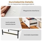 Pastatomas baldams su laikymo vieta vinilinėms plokštelėms (Balta)