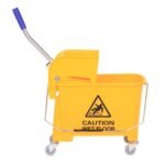 Šluostymo kibiras 20 L su išgręžimo mechanizmu, ratukais ir vandens atskyrimo pertvara