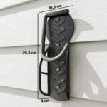 4 dalių sulankstomas vertikalus sieninis dviračio laikiklių komplektas su 30 kg keliamąja galia