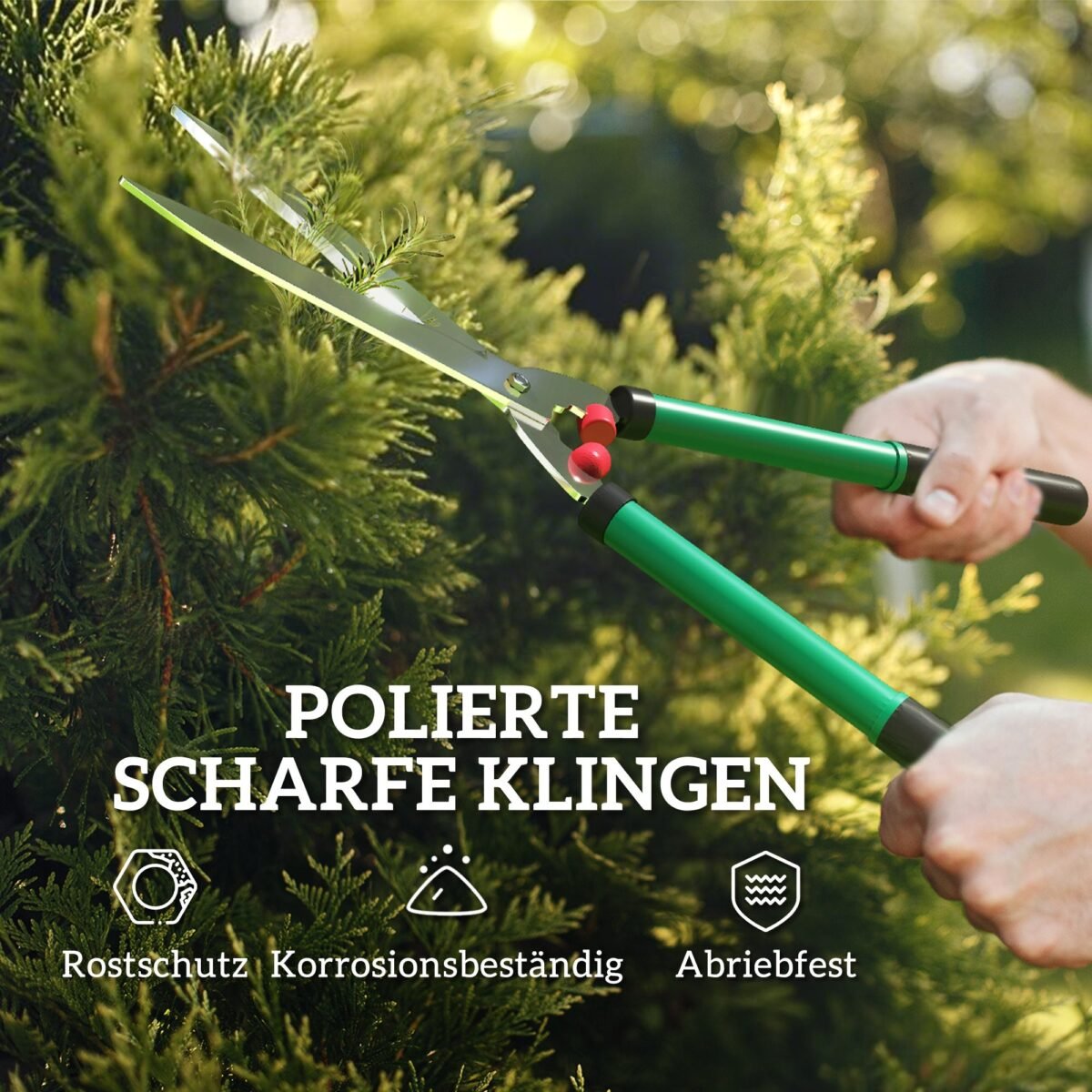 Dviejų dalių sodo žirklių rinkinys: 40 cm genėjimo žirklės su nepridegančia danga ir sodo žirklės