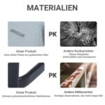 Kvadratinis sodo bistro stalas su metaliniu rėmu ir vandens raštuoto grūdinto stiklo stalviršiu