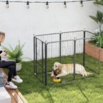 Šunų aptvaras su 6 plokštėmis, skirtas vidui ir laukui