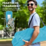 2 vnt. sulankstomų stovyklavimo kėdžių su gėrimų laikikliu ir tinkliniu atlošu