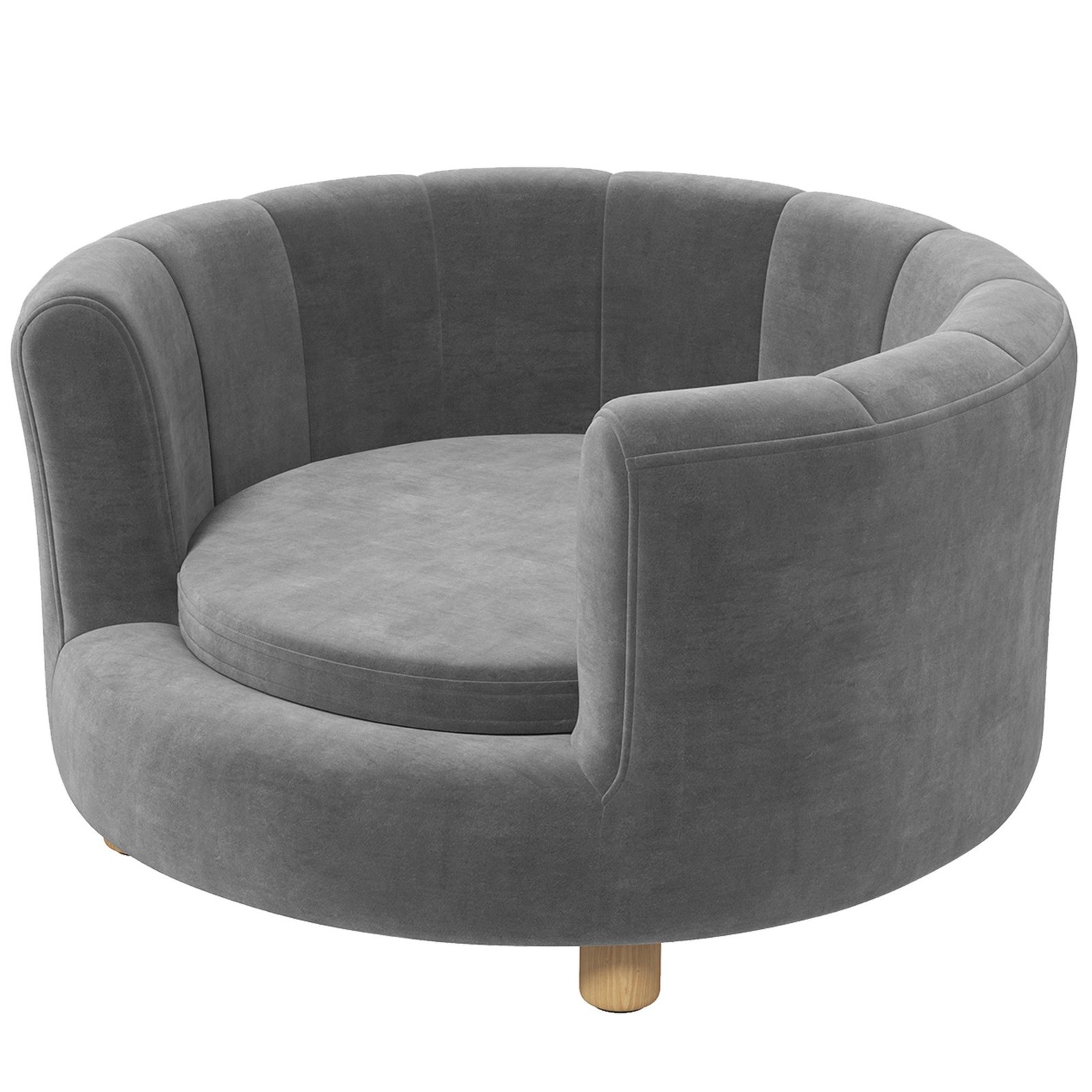 Paaukštinta gyvūnų sofa su medinėmis kojelėmis Paaukštinta gyvūnų sofa su medinėmis kojelėmis