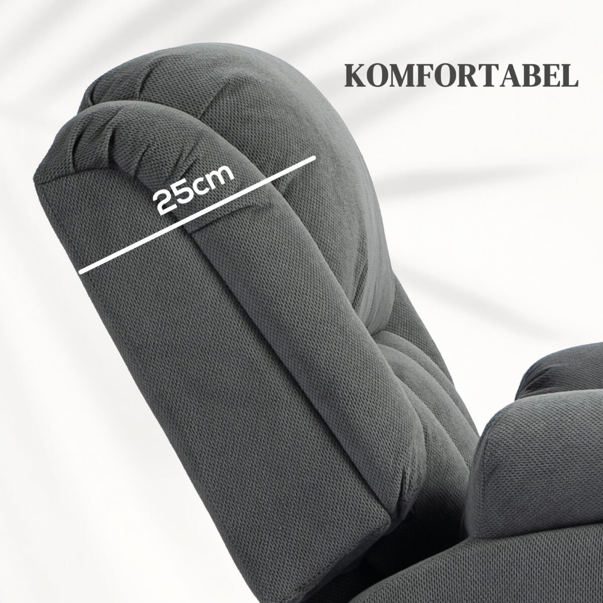 Elektrinis masažinis krėslas su atlošo reguliavimu ir atramos funkcija