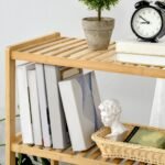 Keturių pakopų bambukinė lentyna