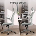 Ergonominė biuro kėdė su supimo funkcija ir atlenkiamais porankiais
