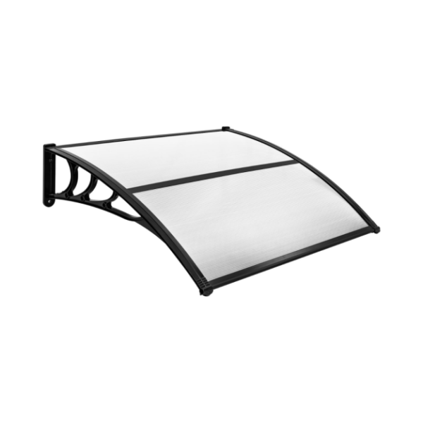 Stoginė virš durų 150x100 cm aliuminio ir polikarbonato (Pilka)