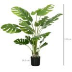 Tikroviškas dirbtinis augalas Monstera Deliciosa 120 cm