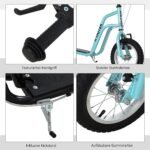 Reguliuojamo aukščio vaikiškas paspirtukas su 12 colių pripučiamomis padangomis