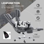 Biuro kėdė su masažo funkcija ir poilsio padėtimi