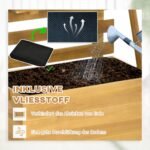 Pakelta lysvė su integruota vijoklinių augalų atrama ir 3 lentynėlėmis