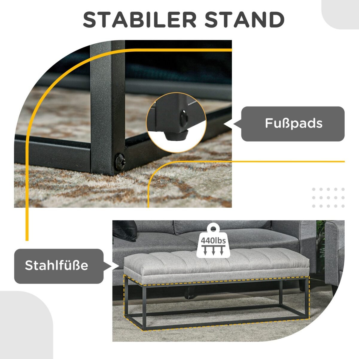 Pramoninio stiliaus minkštas suoliukas