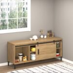 200 cm stumdomų durų furnitūros komplektas vienoms medinėms durims