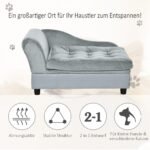 Gyvūnų sofa su daiktadėže ir pliušiniu užvalkalu
