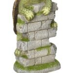 Sodo figūrėlė „Kopiantis vėžlys“ su saulės apšvietimu