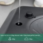 Reguliuojamo aukščio krepšinio stovas su pripildomu pagrindu