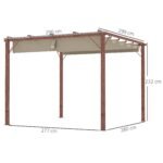 Aliuminio pergola su reguliuojamu stogu 3x3 m