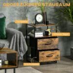 Laikymo spintelė su tekstiliniais stalčiais ir plieniniu rėmu