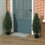 UV spinduliams atsparus 90 cm aukščio dirbtinių kiparisų dviejų dalių rinkinys