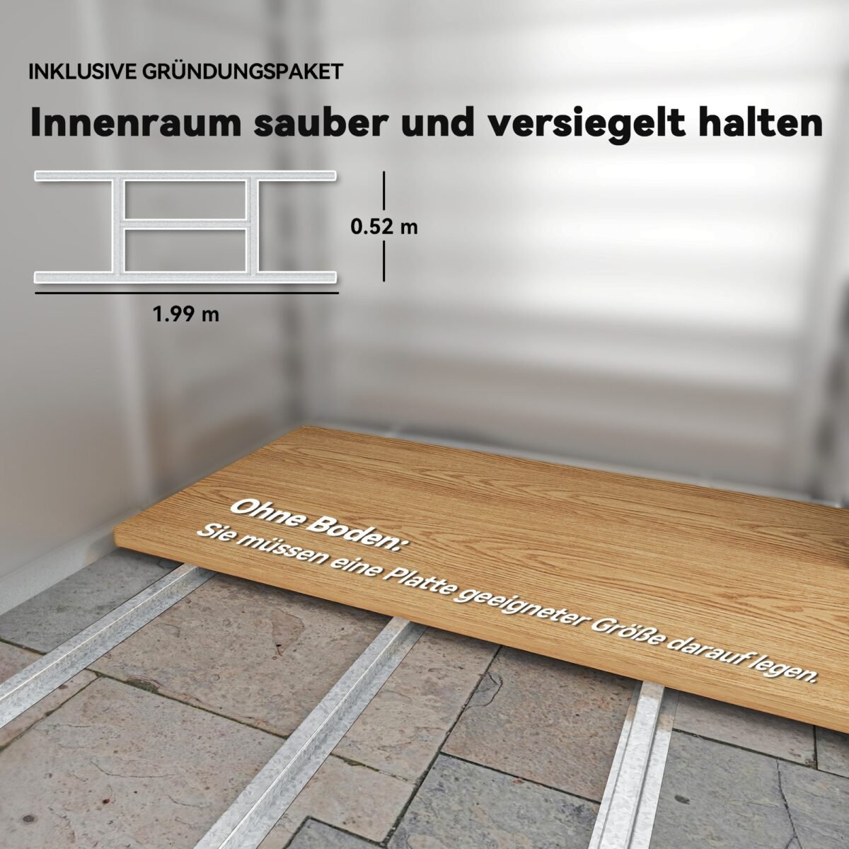 Sodo įrankių namelis su dvišlaičiu stogu ir rakinamomis stumdomomis durimis 2,43 m²