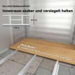 Sodo įrankių namelis su dvišlaičiu stogu ir rakinamomis stumdomomis durimis 2,43 m²