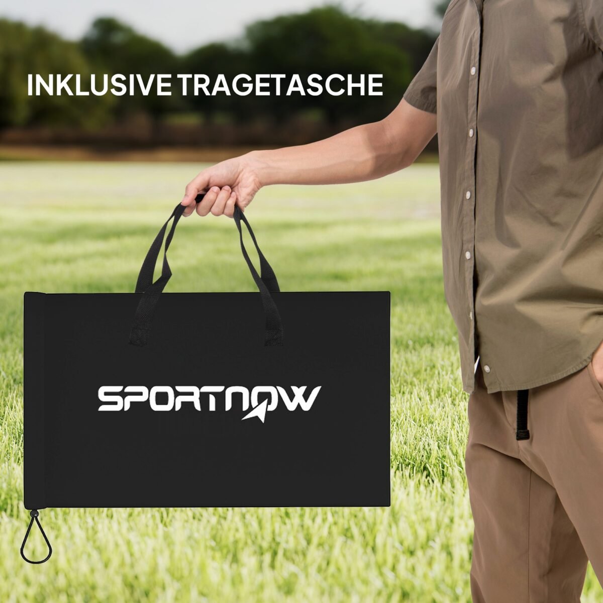 Roundnet žaidimo rinkinys su sulankstomomis kojelėmis ir nešiojamuoju krepšiu