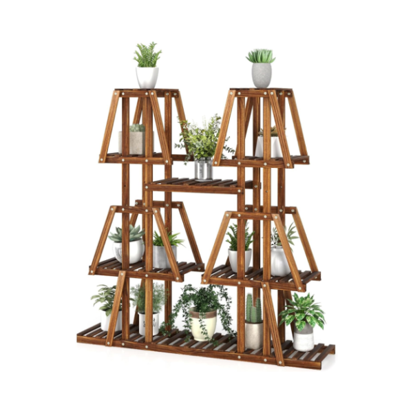 Trapecijos formos medinis augalų stovas (Ruda)