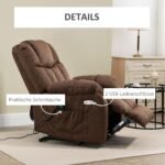 Elektrinis pakeliamas krėslas su gulima pozicija ir nuotolinio valdymo pulteliu