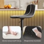 Reguliuojamo aukščio pasukamos baro kėdės (2 vnt.)