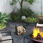 Plieninis malkų stovas su 2 nešiojimo rankenomis