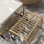 Pintas UV spinduliams atsparus lauko poilsio krėslas su pakoja ir pagalvėle