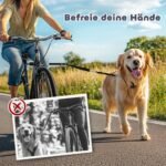 Dviračio pavadėlis šunims su atstumo laikikliu ir elastine virve