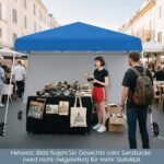 Sulankstomas paviljonas 3x3m su šonine sienele ir kuoliukais (Mėlyna)