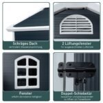 Plastikinis sodo sandėliukas su ventiliacija