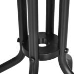 Apvalus lauko stalas su stikliniu stalviršiu ∅60x70 cm