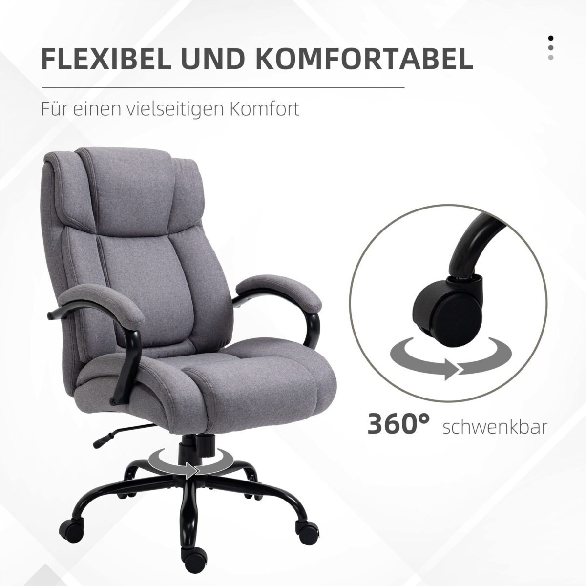 Ergonominė biuro kėdė iki 220 kg apkrova